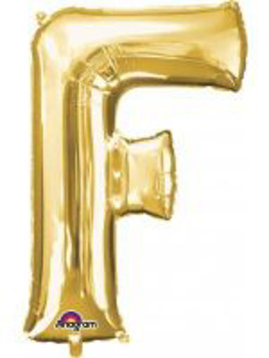 Picture of GOLD LETTER F FOIL BALLOON
